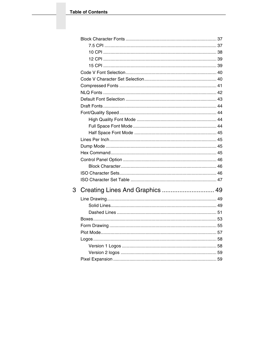 3 creating lines and graphics | Tally Genicom 6600 User Manual | Page 6 / 330