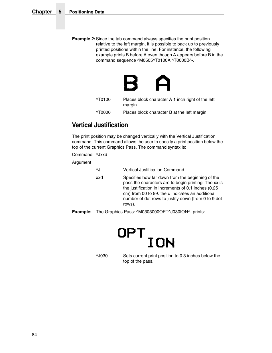 Vertical justification | Tally Genicom 6600 User Manual | Page 84 / 330