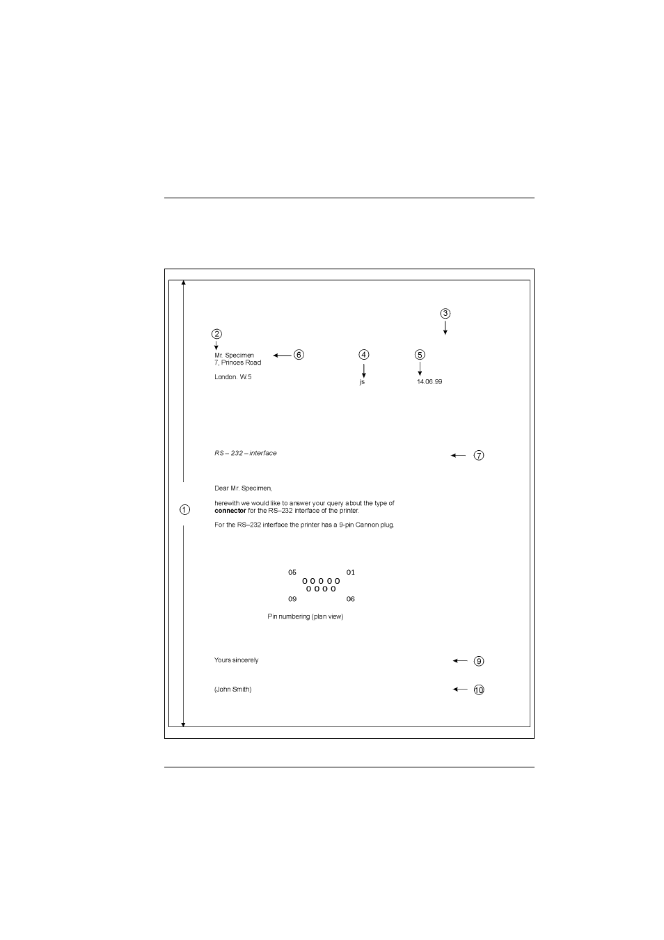 Type area | Tally Genicom T5023+ User Manual | Page 249 / 404