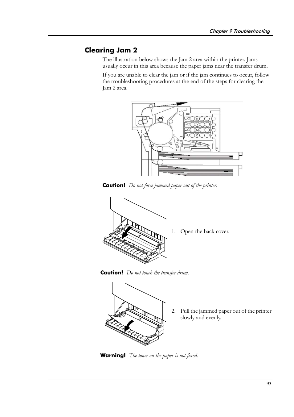 Clearing jam 2 | Tally Genicom Tally Colour Laser T8006e User Manual | Page 101 / 200