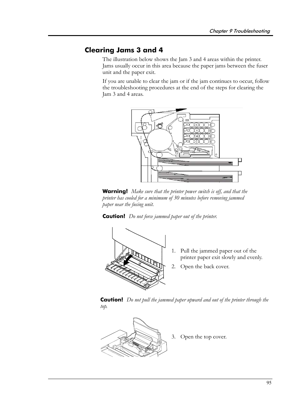 Clearing jams 3 and 4 | Tally Genicom Tally Colour Laser T8006e User Manual | Page 103 / 200