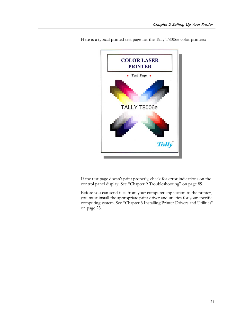 Tally Genicom Tally Colour Laser T8006e User Manual | Page 29 / 200
