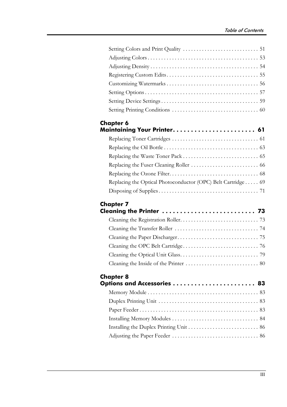 Tally Genicom Tally Colour Laser T8006e User Manual | Page 5 / 200