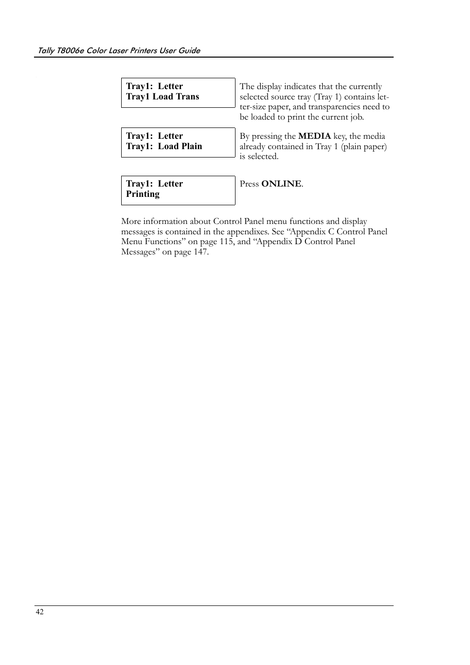 Tally Genicom Tally Colour Laser T8006e User Manual | Page 50 / 200