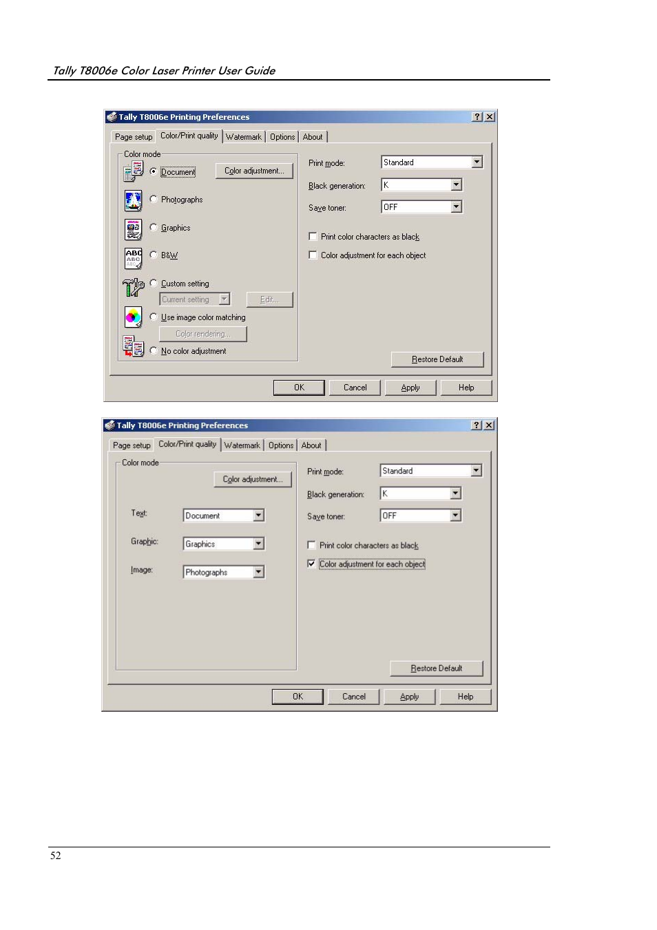 Tally Genicom Tally Colour Laser T8006e User Manual | Page 60 / 200