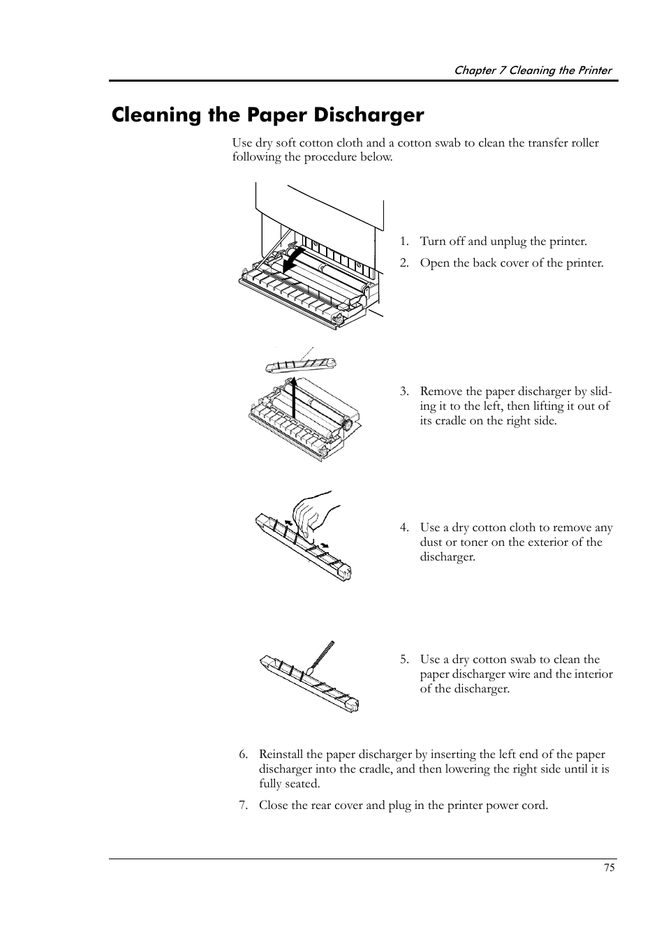 Cleaning the paper discharger | Tally Genicom Tally Colour Laser T8006e User Manual | Page 83 / 200