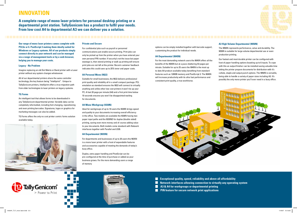Innovation | Tally Genicom 9330ND User Manual | Page 2 / 3