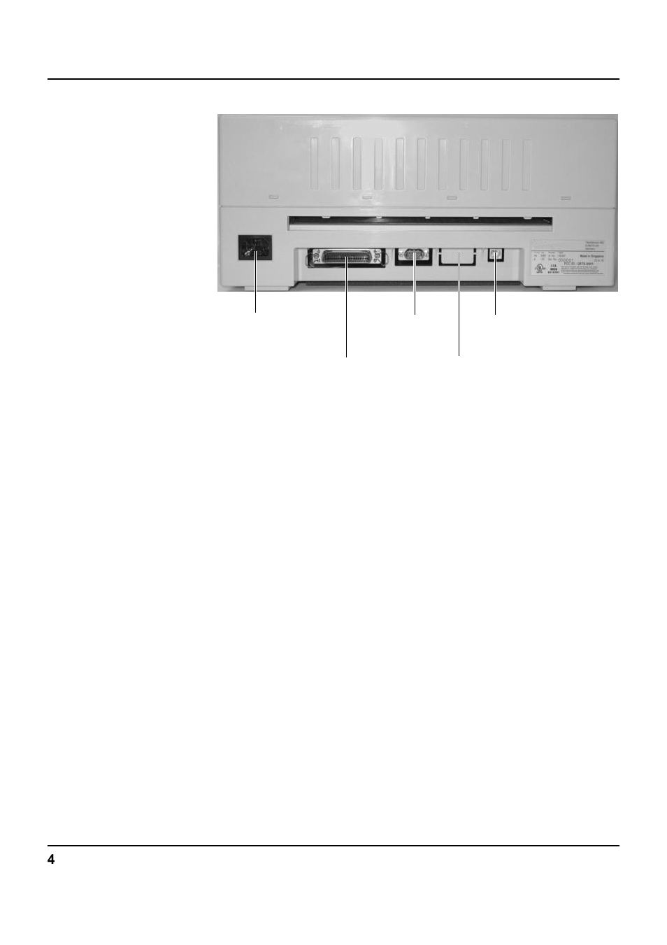 View from the rear | Tally Genicom 5040 User Manual | Page 12 / 142