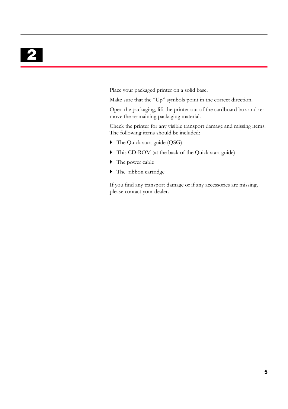 Installation, Unpacking the printer | Tally Genicom 5040 User Manual | Page 13 / 142