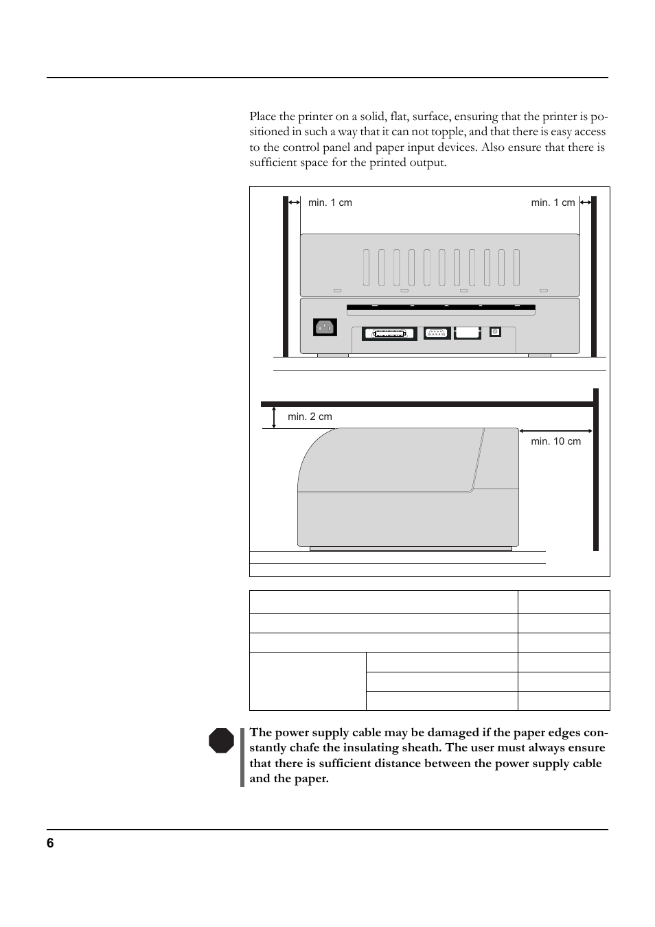 Placing your printer | Tally Genicom 5040 User Manual | Page 14 / 142