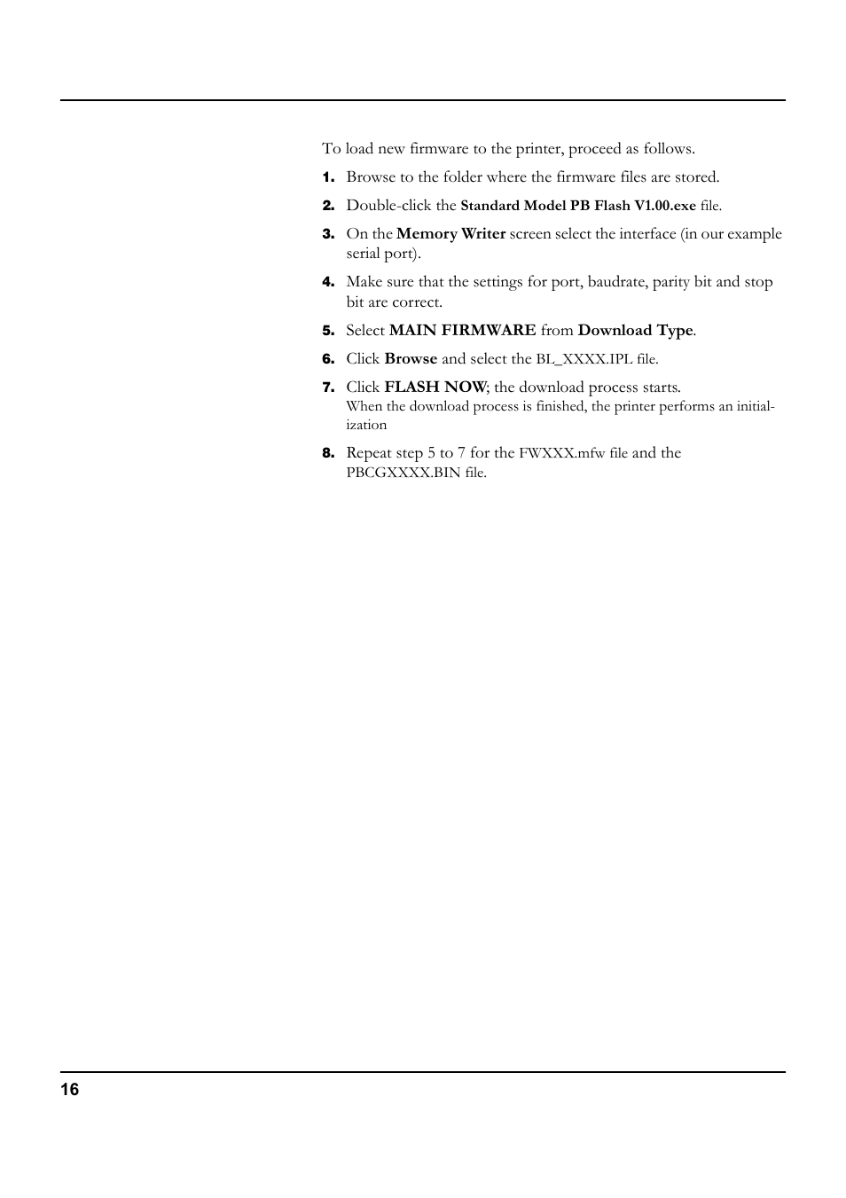 Downloading firmware to the printer | Tally Genicom 5040 User Manual | Page 24 / 142