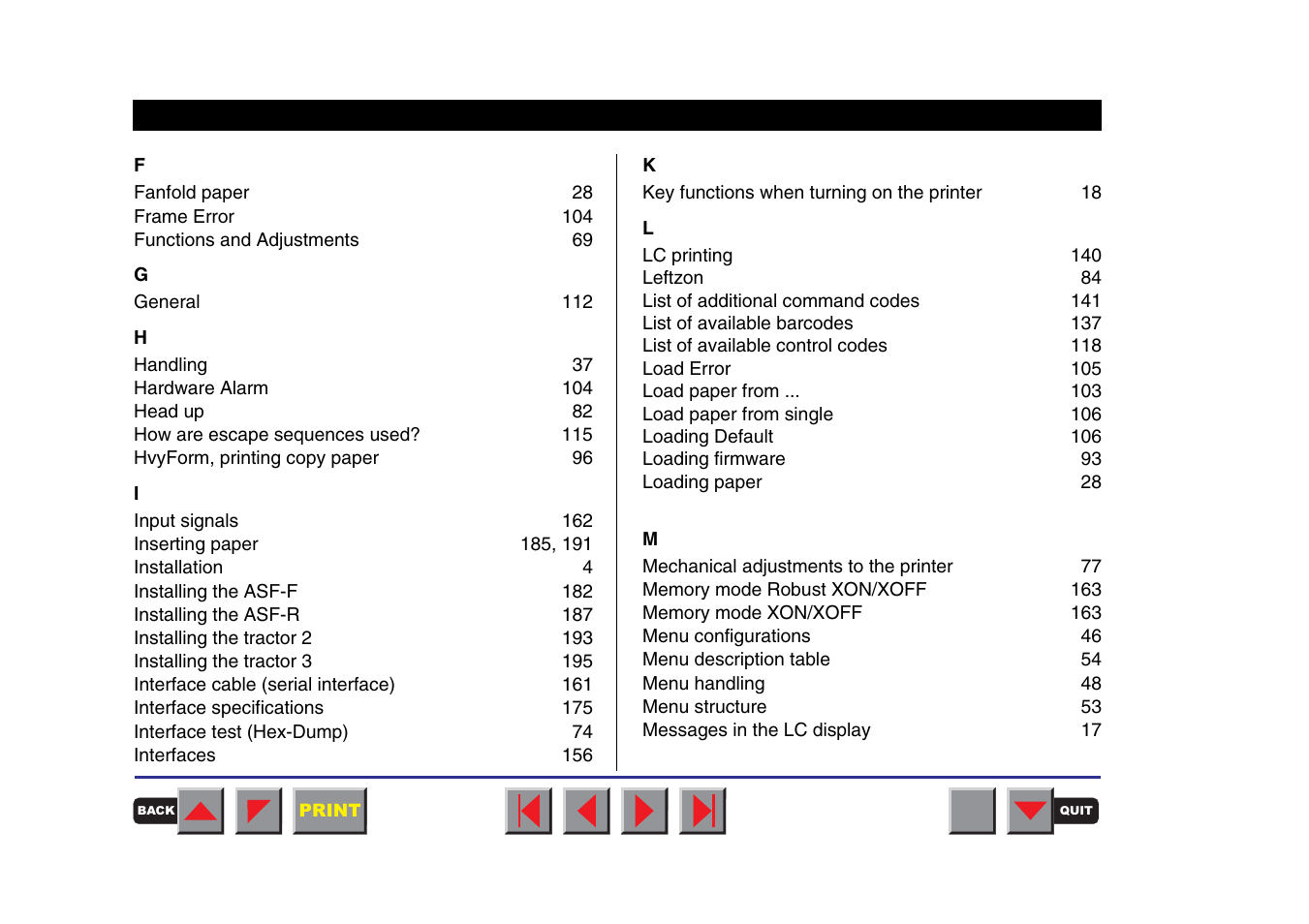 Tally Genicom MATRIX PRINTER 2250 User Manual | Page 213 / 216