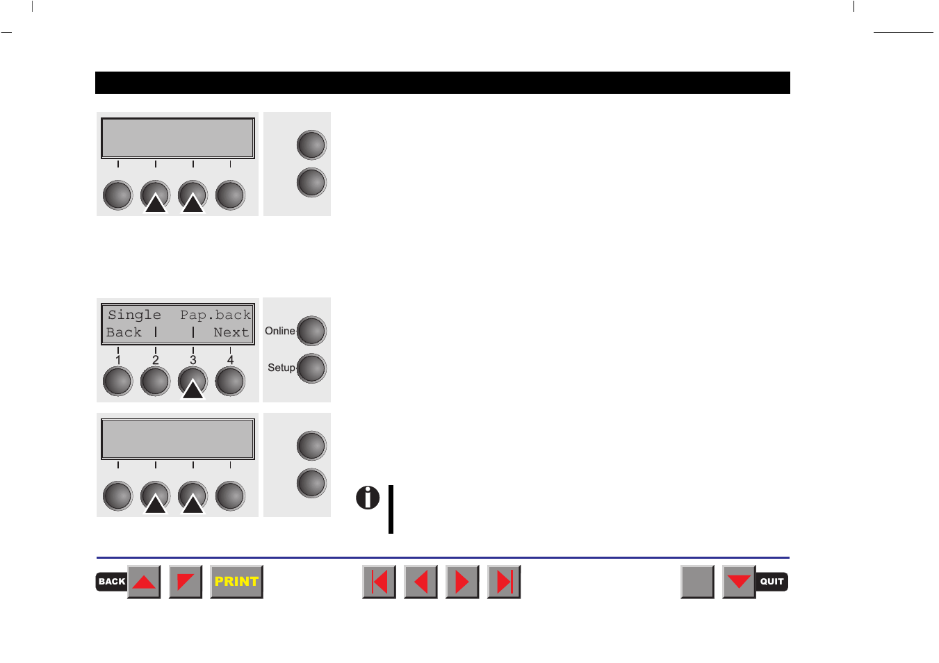 Settings for paper with dark back (pap.back) | Tally Genicom MATRIX PRINTER 2250 User Manual | Page 99 / 216