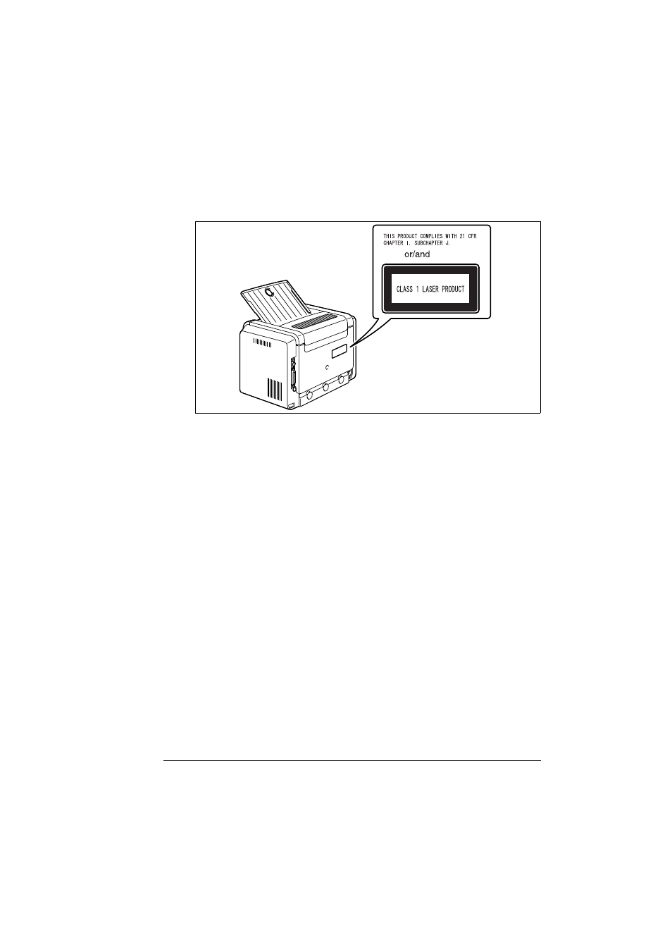 Laser safety label | Tally Genicom 9316 User Manual | Page 75 / 80