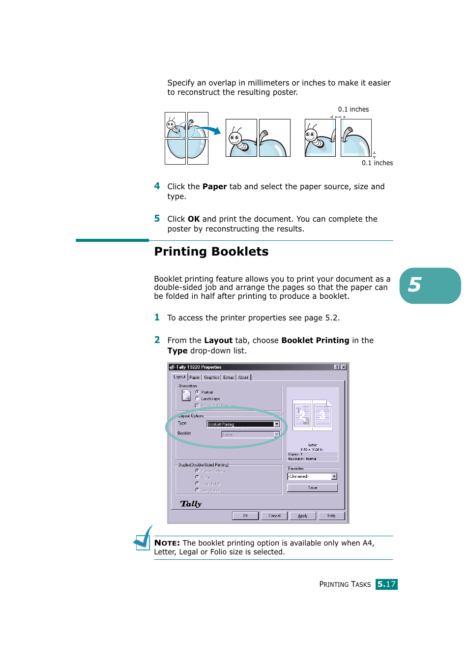 Printing booklets | Tally Genicom Tally Mono Laser T9220 User Manual | Page 104 / 231