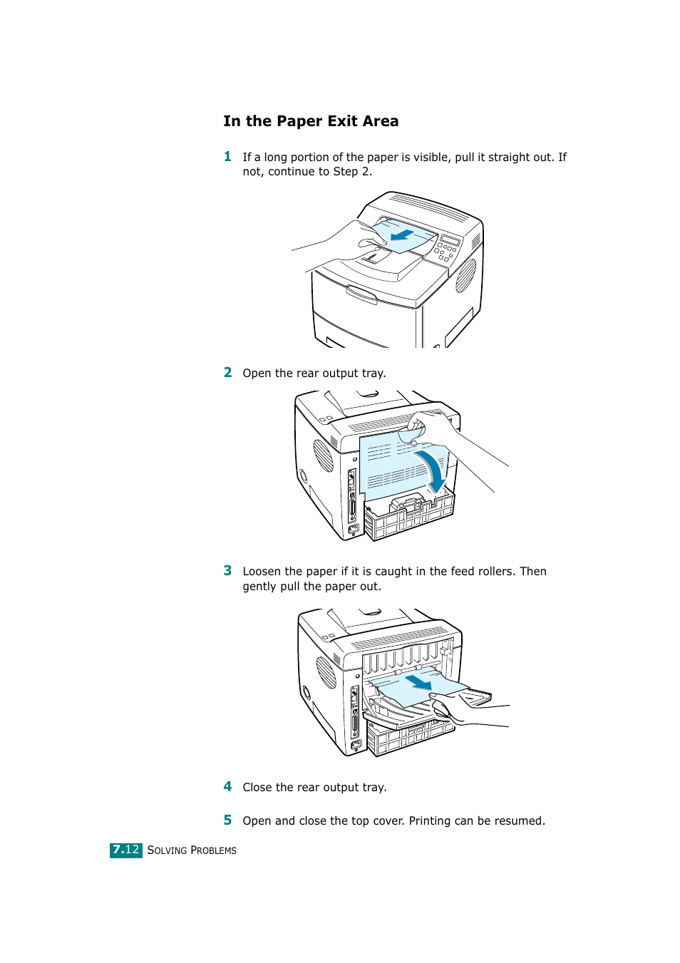 In the paper exit area | Tally Genicom Tally Mono Laser T9220 User Manual | Page 137 / 231