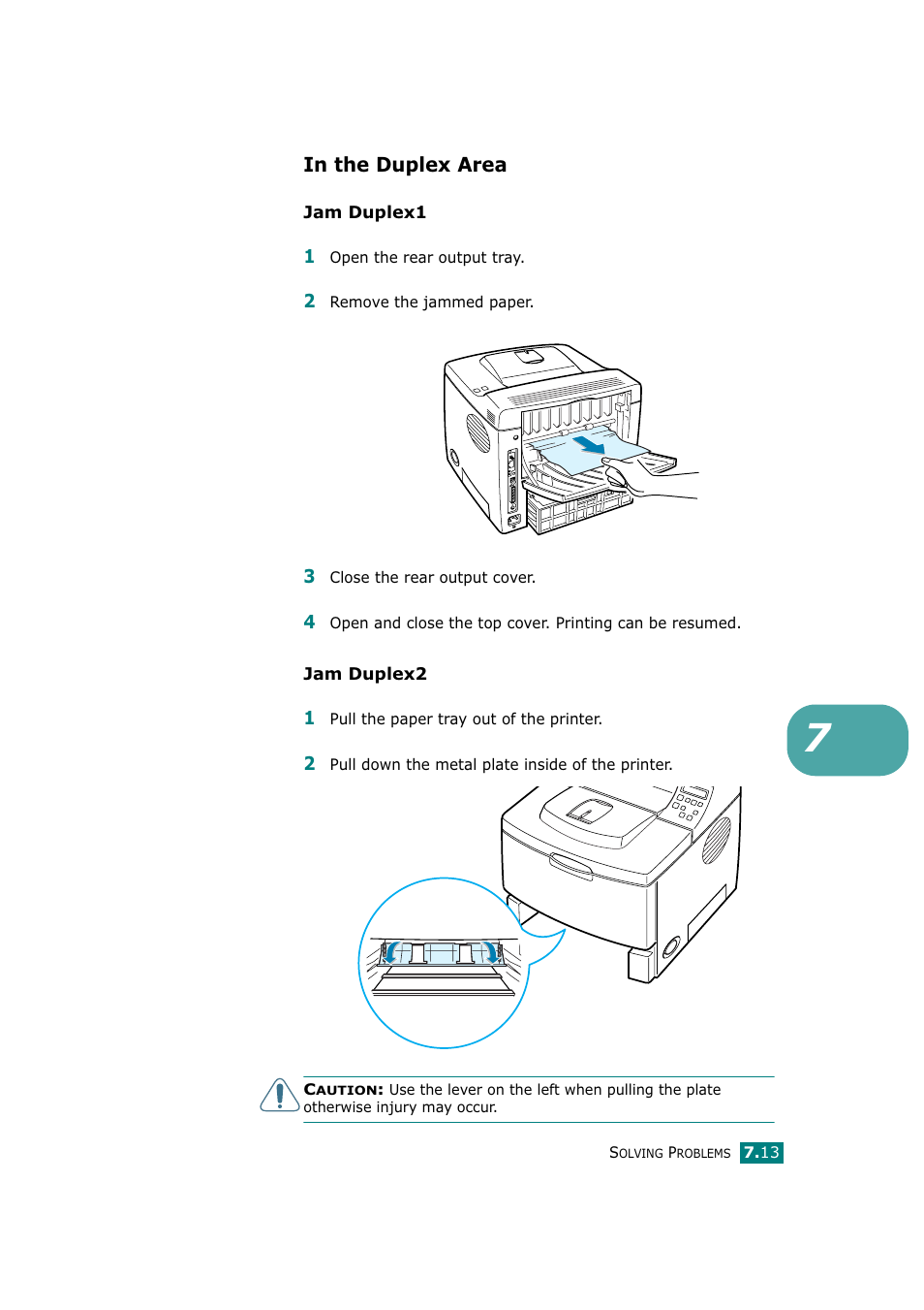 In the duplex area | Tally Genicom Tally Mono Laser T9220 User Manual | Page 138 / 231