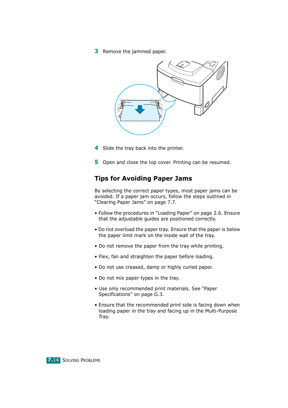 Tips for avoiding paper jams | Tally Genicom Tally Mono Laser T9220 User Manual | Page 139 / 231