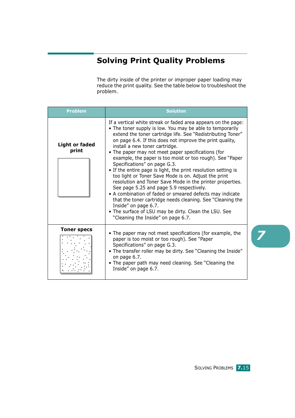 Solving print quality problems | Tally Genicom Tally Mono Laser T9220 User Manual | Page 140 / 231