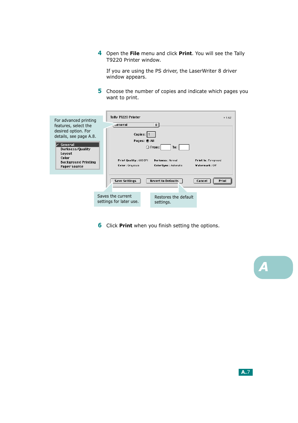 Tally Genicom Tally Mono Laser T9220 User Manual | Page 160 / 231