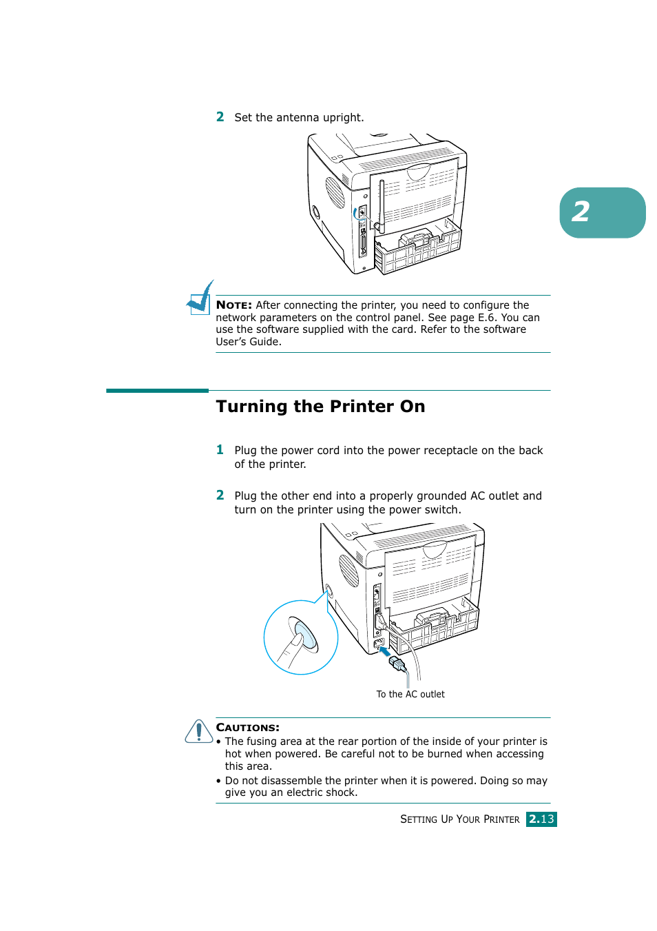 Turning the printer on | Tally Genicom Tally Mono Laser T9220 User Manual | Page 32 / 231