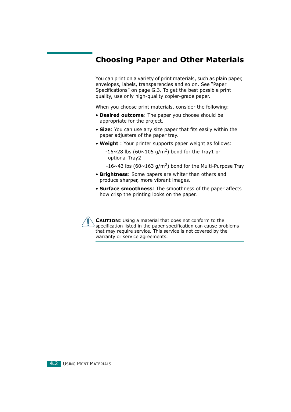 Choosing paper and other materials | Tally Genicom Tally Mono Laser T9220 User Manual | Page 65 / 231