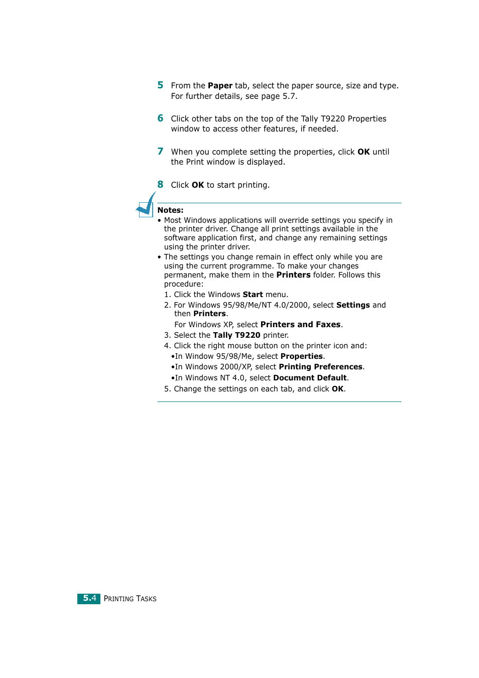 Tally Genicom Tally Mono Laser T9220 User Manual | Page 91 / 231