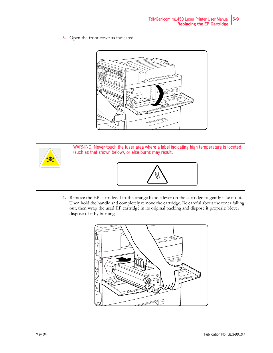 Tally Genicom mL450 User Manual | Page 117 / 232