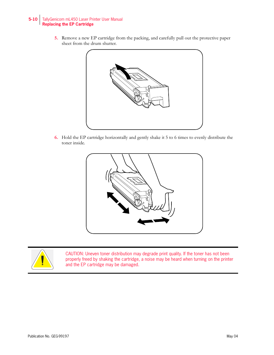 Tally Genicom mL450 User Manual | Page 118 / 232