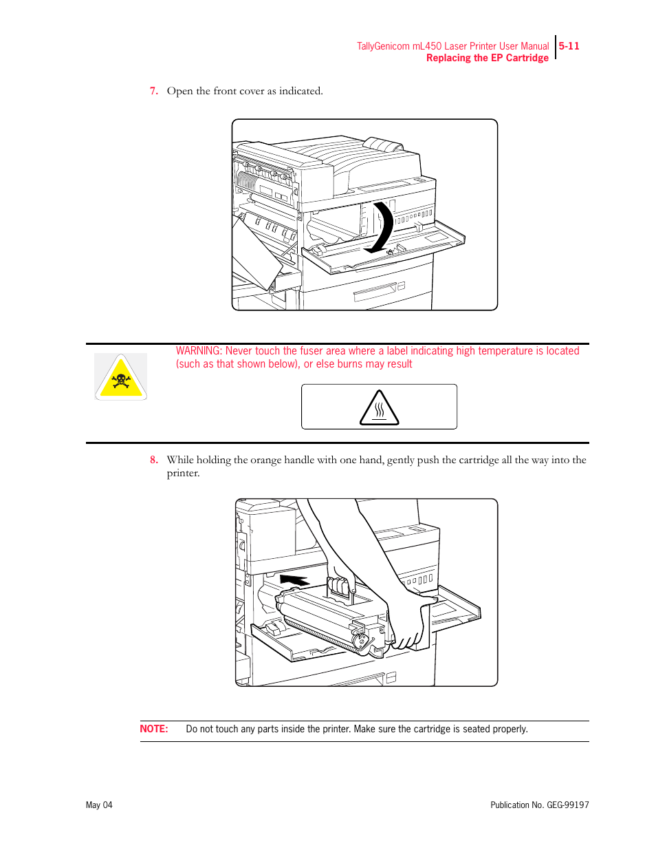 Tally Genicom mL450 User Manual | Page 119 / 232
