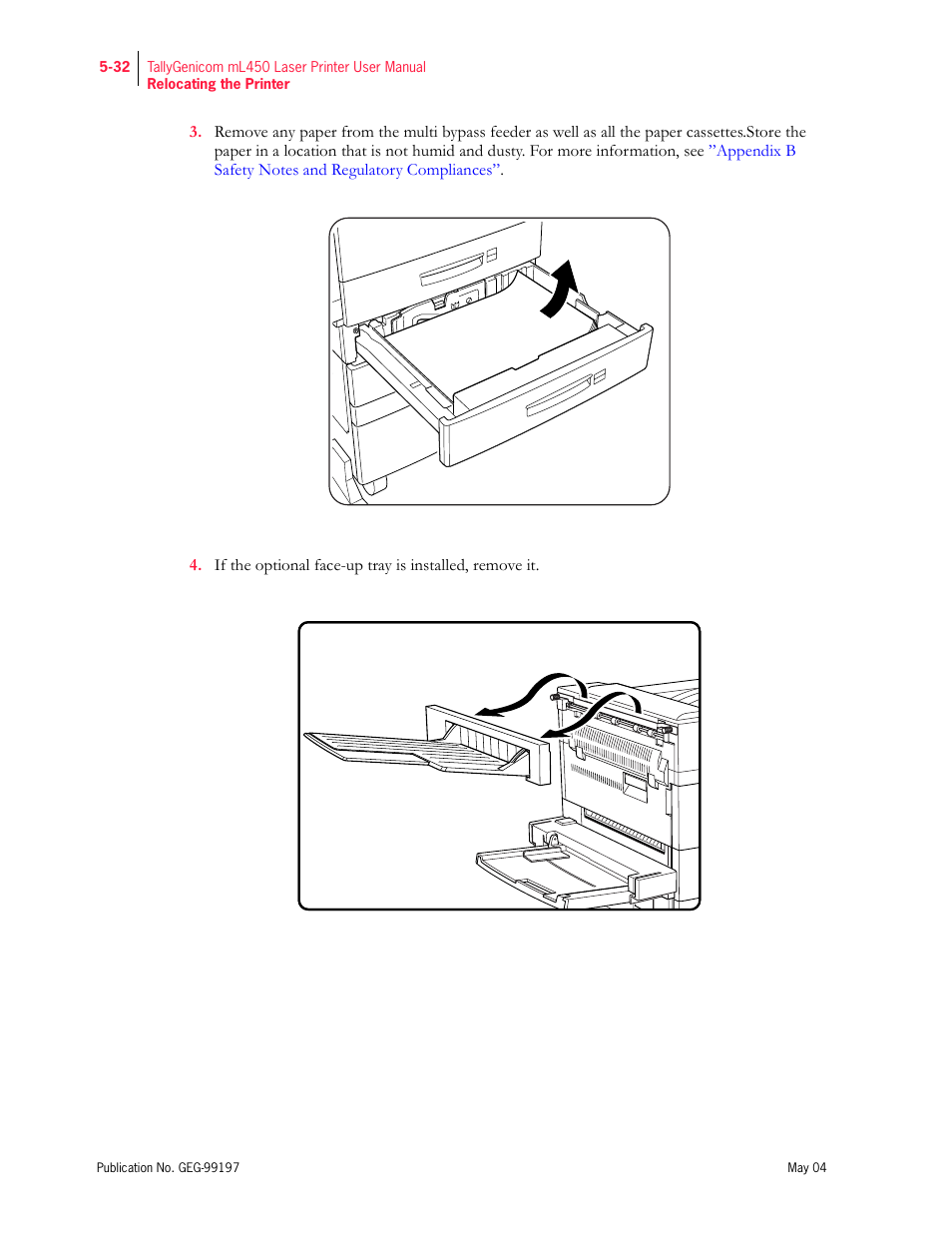 Tally Genicom mL450 User Manual | Page 140 / 232