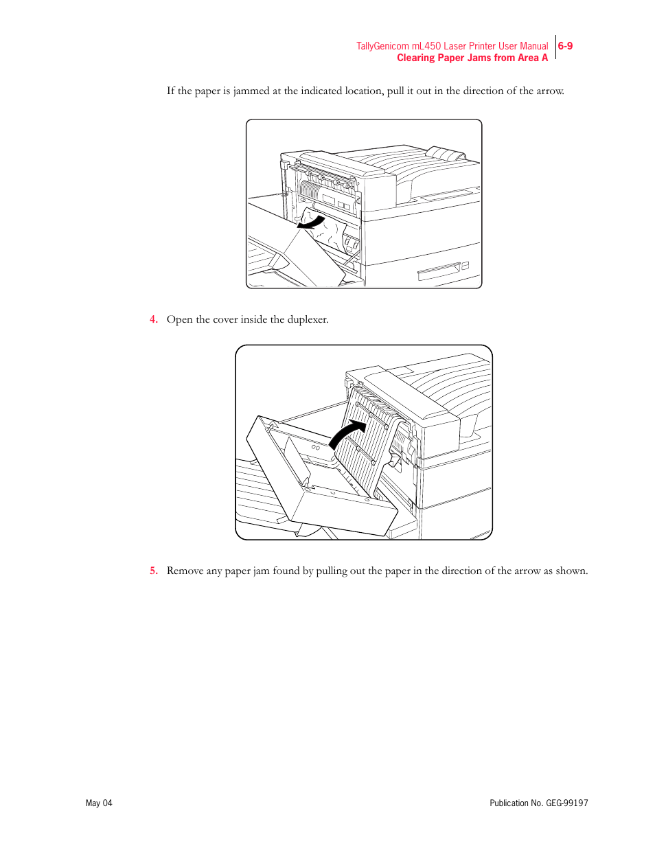 Tally Genicom mL450 User Manual | Page 151 / 232