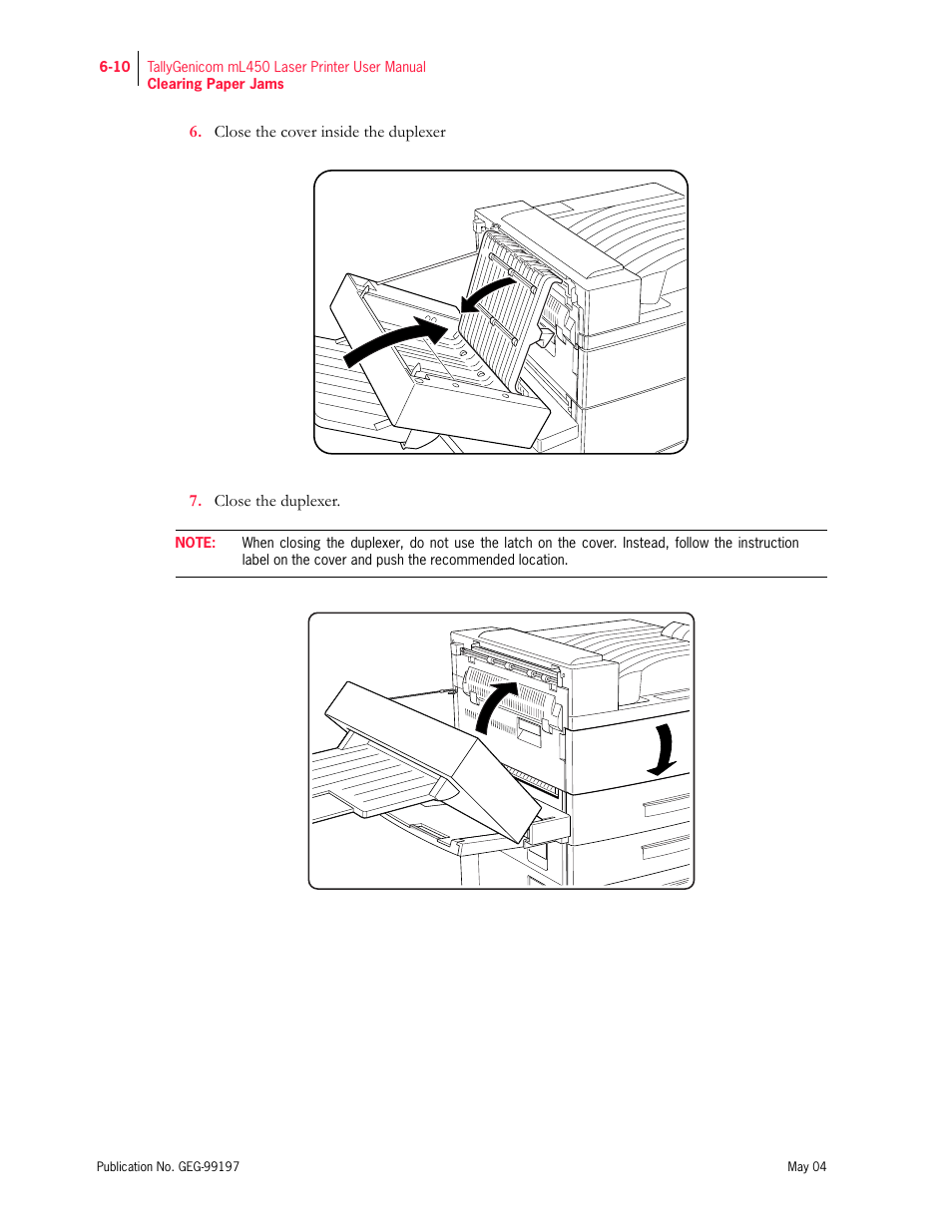 Tally Genicom mL450 User Manual | Page 152 / 232