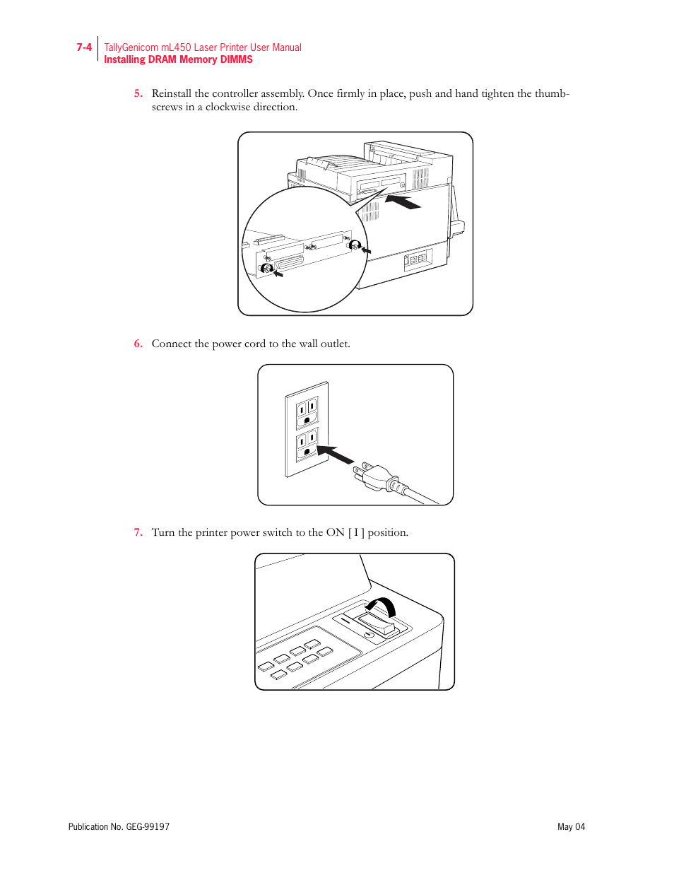 Tally Genicom mL450 User Manual | Page 176 / 232