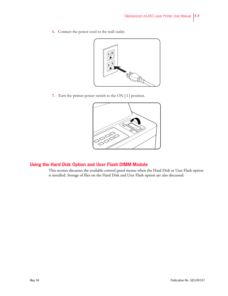 Tally Genicom mL450 User Manual | Page 179 / 232