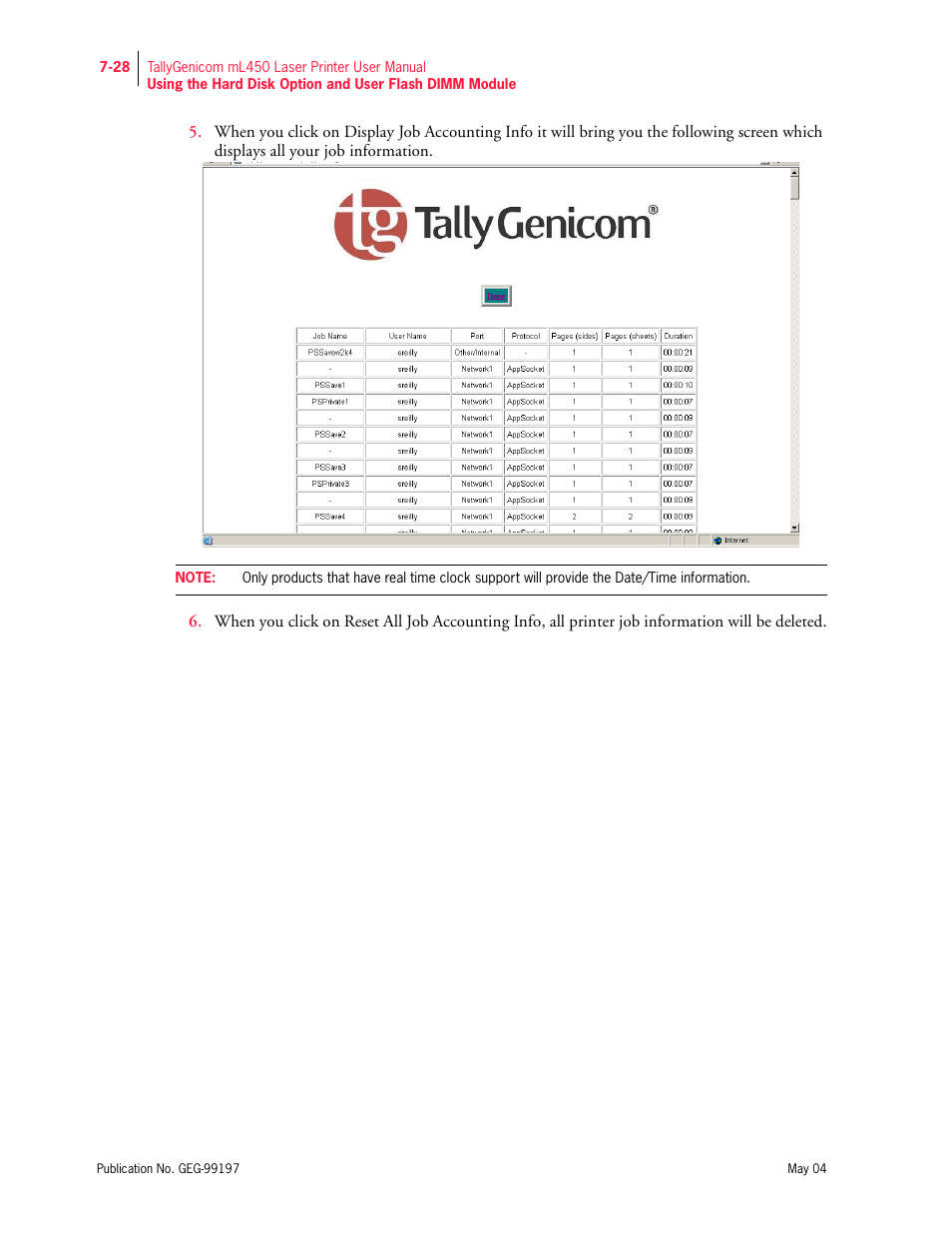 Tally Genicom mL450 User Manual | Page 200 / 232