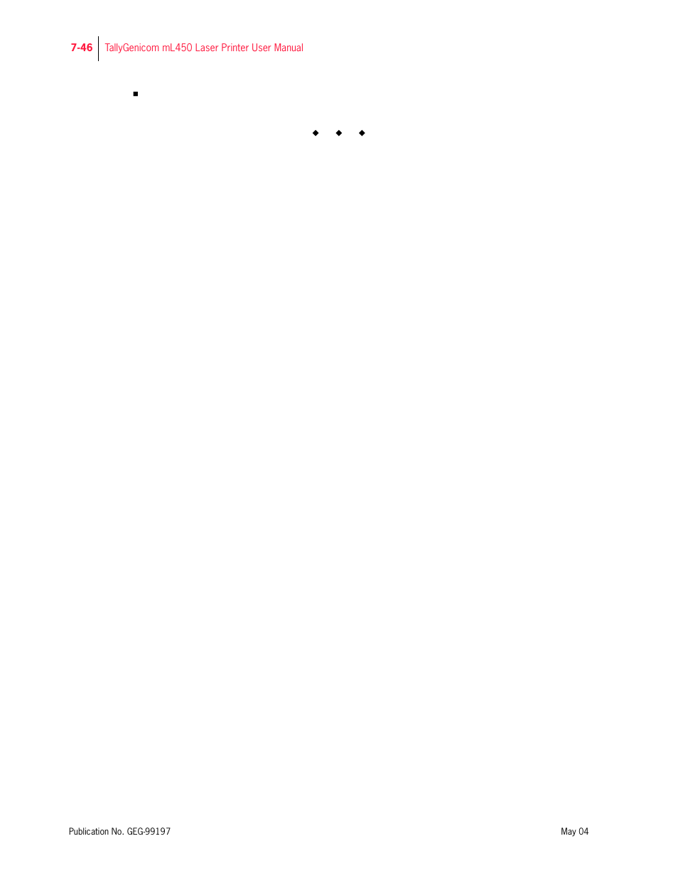 Tally Genicom mL450 User Manual | Page 218 / 232