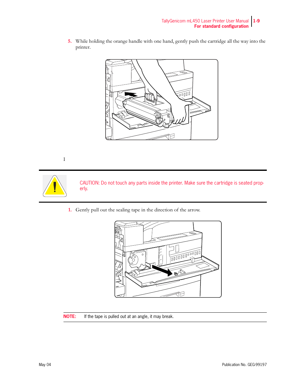 Tally Genicom mL450 User Manual | Page 29 / 232