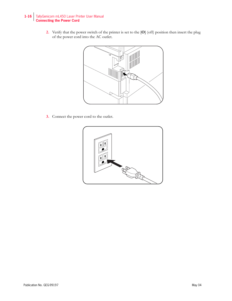 Tally Genicom mL450 User Manual | Page 36 / 232