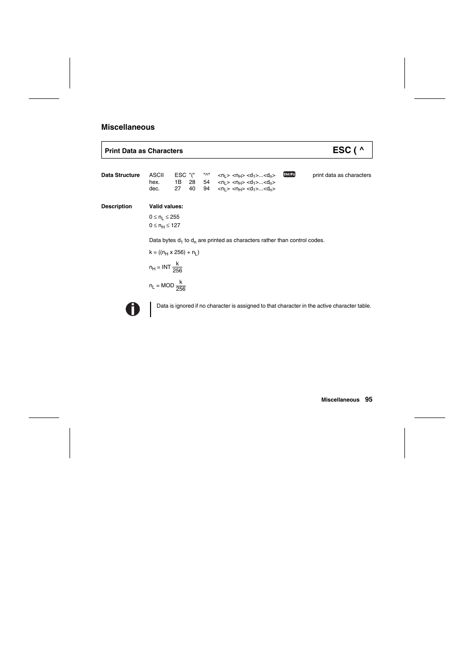 Miscellaneous | Tally Genicom Matrix Printer User Manual | Page 178 / 409
