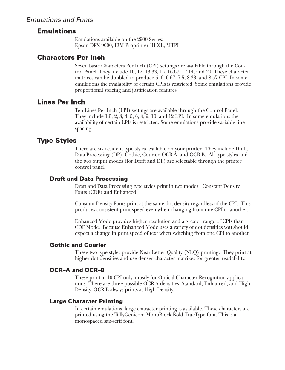 Tally Genicom 2900 User Manual | Page 80 / 84