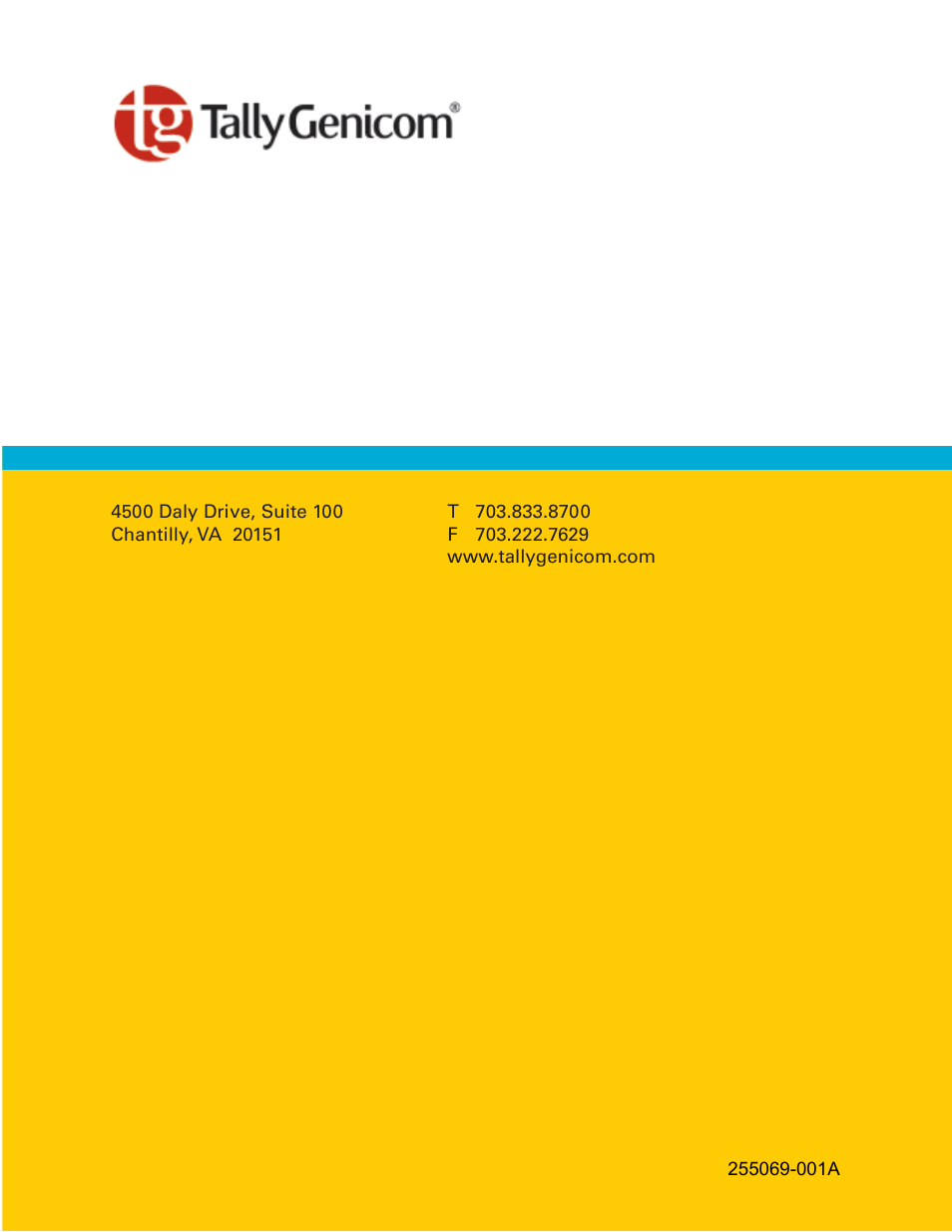 Tally Genicom 2900 User Manual | Page 84 / 84