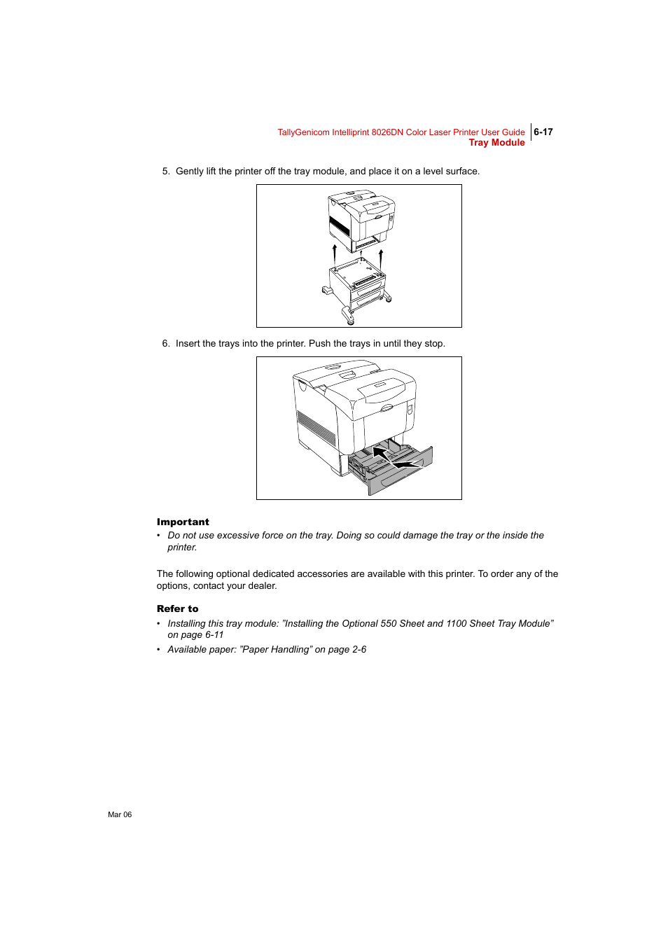 Tally Genicom Intelliprint 8026DN User Manual | Page 157 / 260