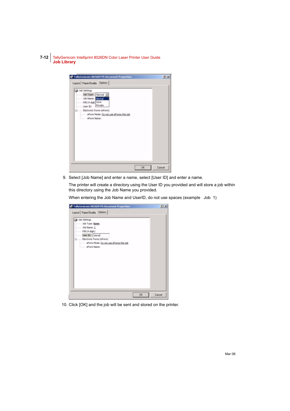 Tally Genicom Intelliprint 8026DN User Manual | Page 170 / 260