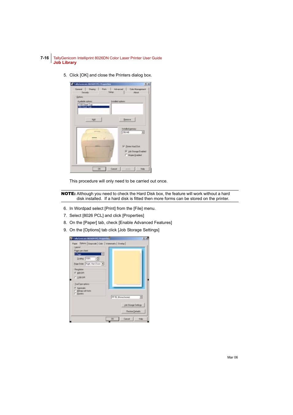 Tally Genicom Intelliprint 8026DN User Manual | Page 174 / 260