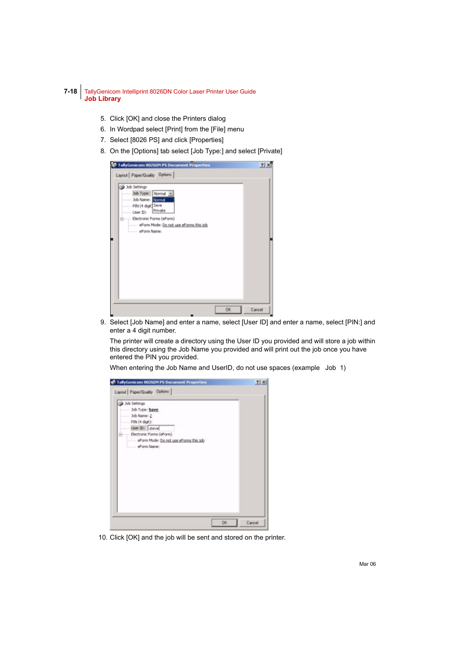 Tally Genicom Intelliprint 8026DN User Manual | Page 176 / 260