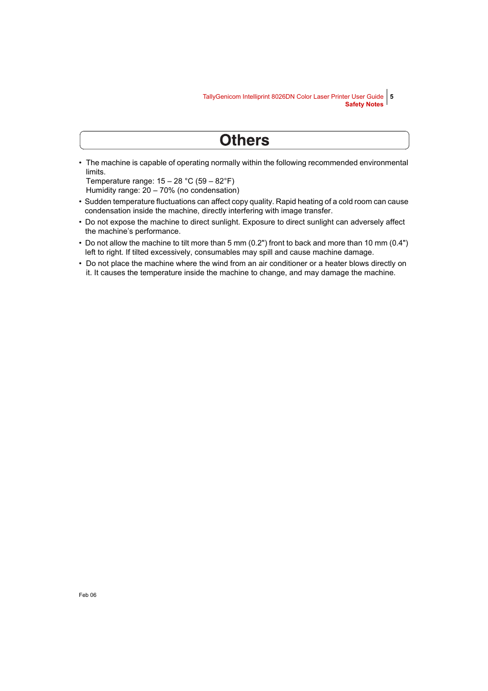 Tally Genicom Intelliprint 8026DN User Manual | Page 19 / 260