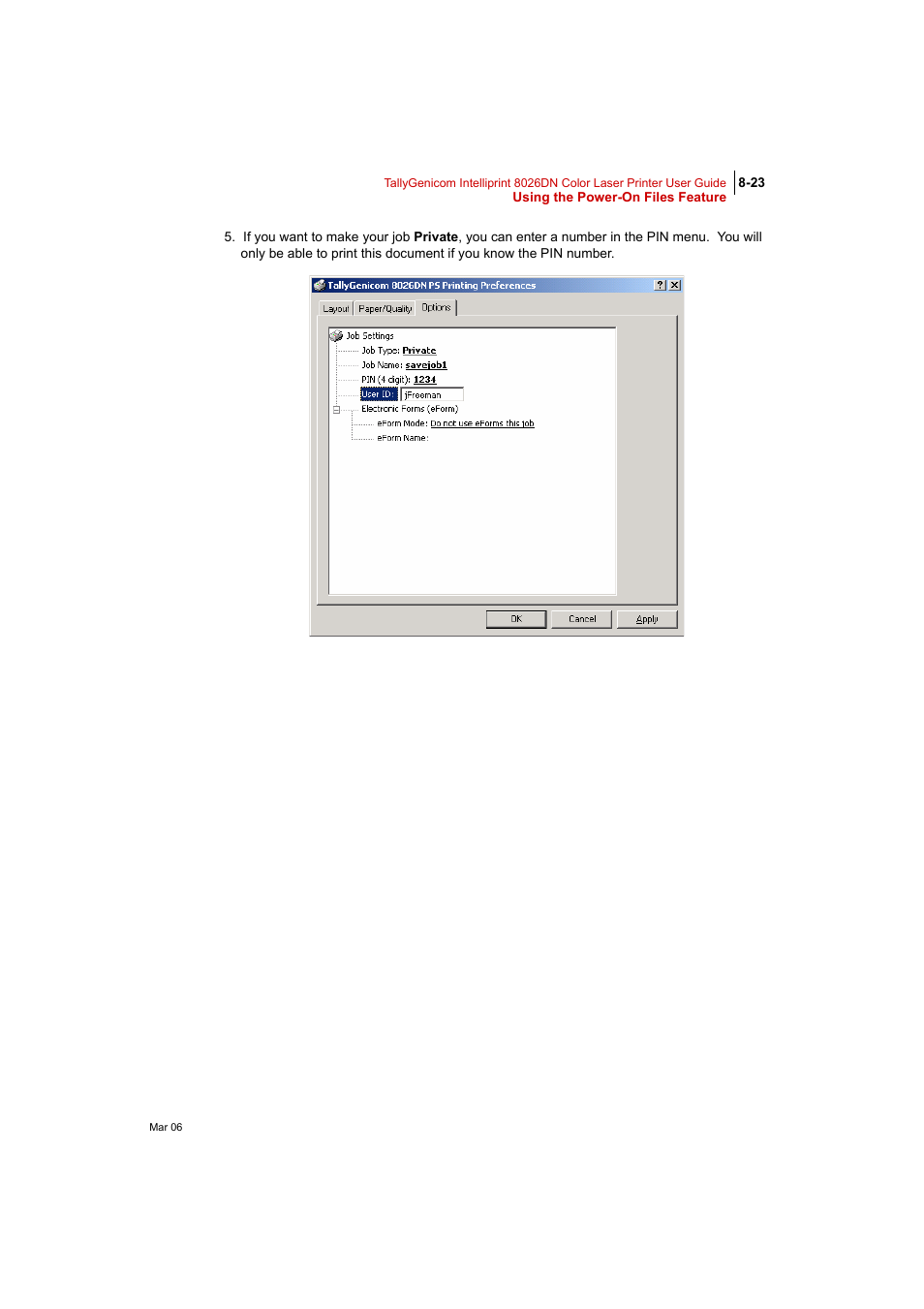 Tally Genicom Intelliprint 8026DN User Manual | Page 223 / 260
