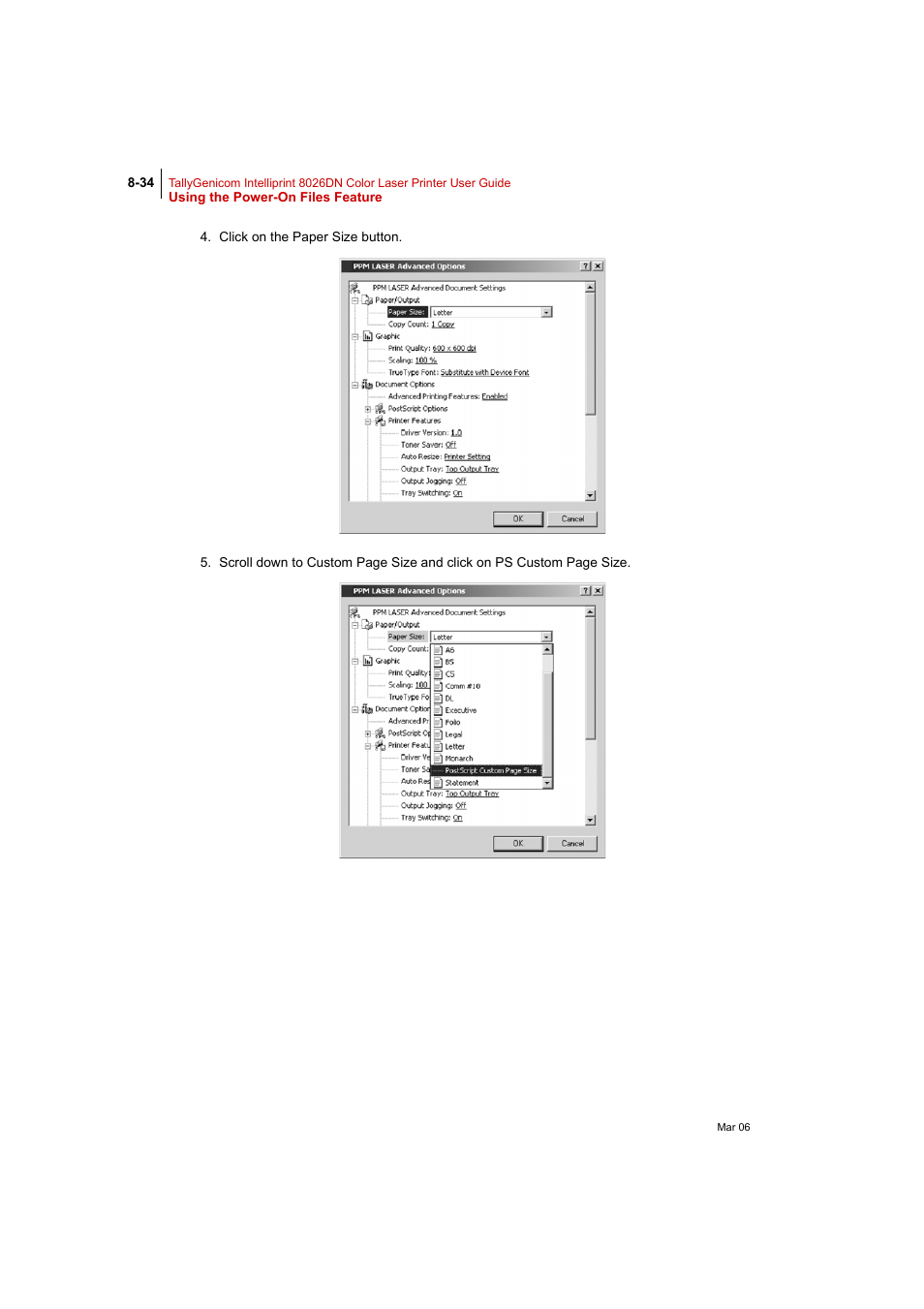 Tally Genicom Intelliprint 8026DN User Manual | Page 234 / 260