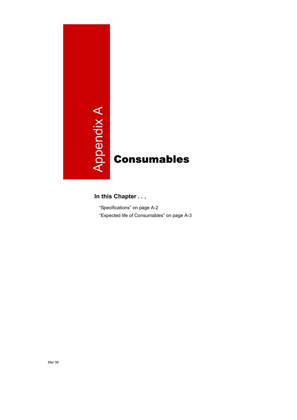 Consumables, Appendix a | Tally Genicom Intelliprint 8026DN User Manual | Page 255 / 260
